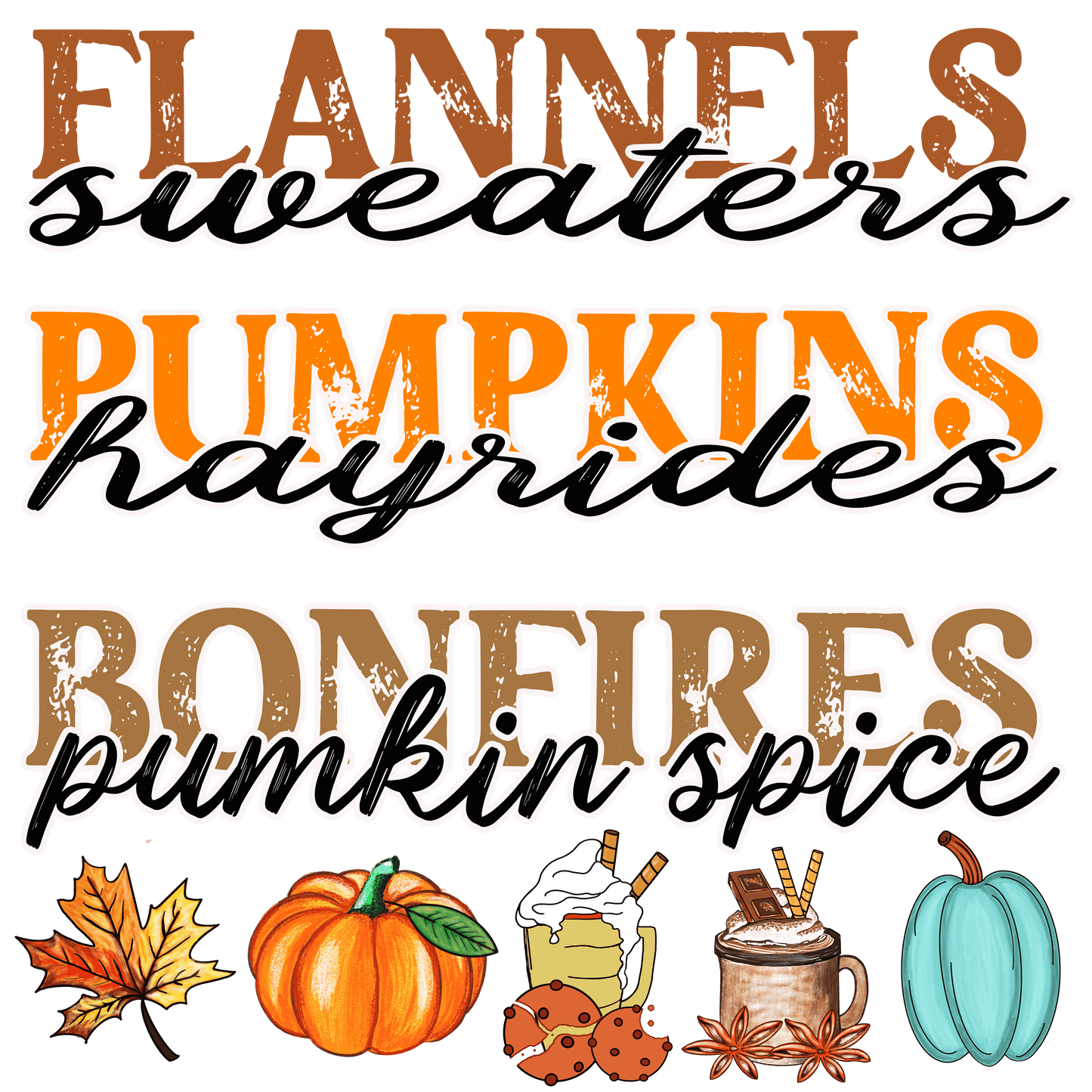 Flannels Pumpkins Bonfires